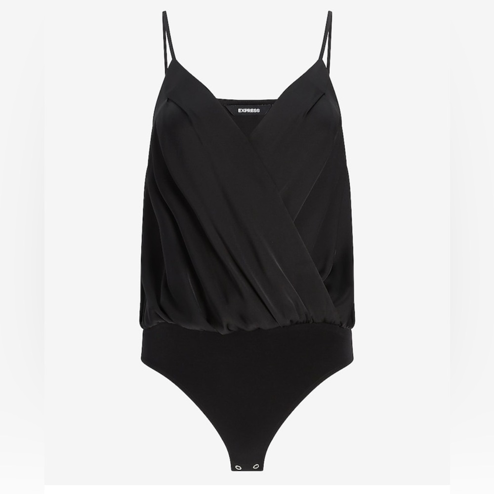 Satin wrap cami bodysuit